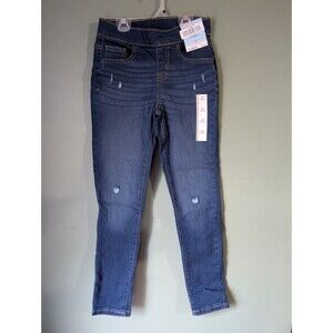 Cat & Jack Girls Sz 10 Jeggings Jeans Ultimate Stretch 5-Pockets Blue Distressed